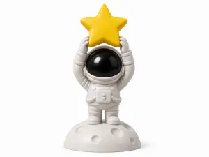 Little Astronaut Offering A Star