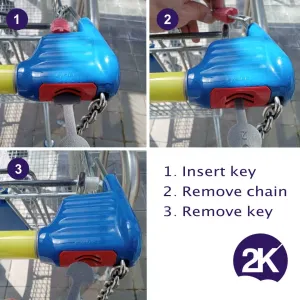 Removable Shopping Cart Key / Chip / Token, easy to print