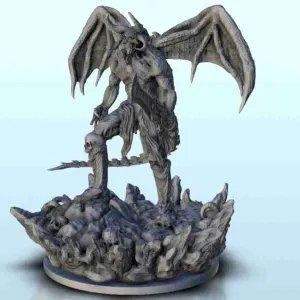 Winged demon lord with horns - figure dark miniatures warham
