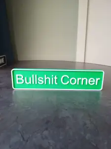 Bullshit Corner Sign – Funny Office Humor Decor