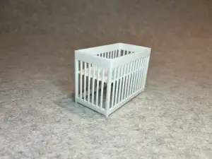Dollhouse bed baby crib miniature house