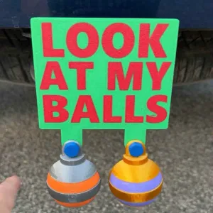 Look at my balls-christmas-trailer hitch