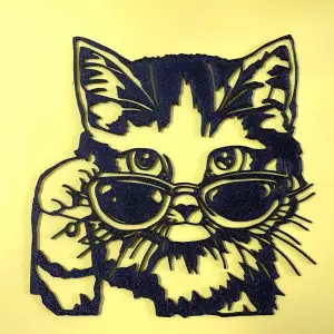 Kitten with glasses