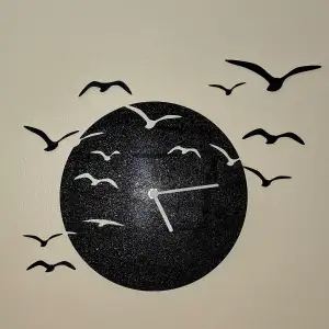 The 'Time Flies' Clock, Bird Flock Wall Clock, decoration