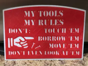 Mechanic tools sign