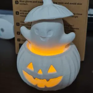 Ghost in the Pumpkin_Candle Holder