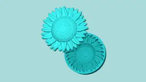Sunflower 14 - Silicone Mold Maker - Template