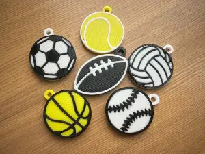Sport game balls keychains