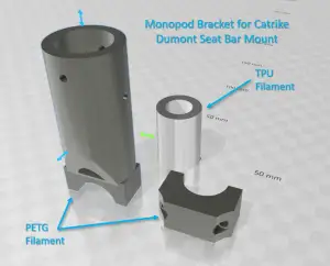 Catrike Camera Mount System Using a Monopod