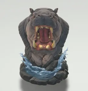 Hippopotamus bust