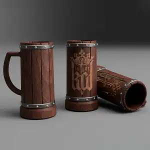 Can Holder – wooden barrel style and KCD logo