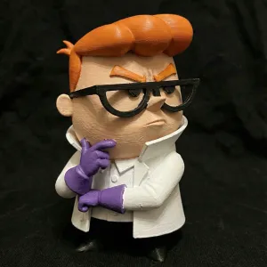 Boy Genius Scientist | Dexter Fan Art Statue | Retro Cartoon