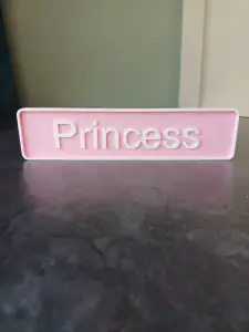 Princess Sign – Cute Pink Room Decor