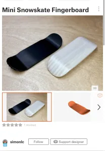 Finger snow skate