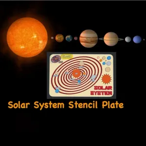 Solar system stencil plate - Draw our solar system