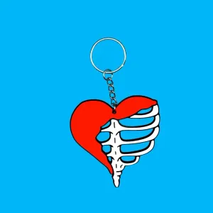 Heart Bones Keychain
