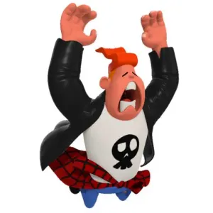 Screaming Rocker Grunge Character Figure 3D Model STL Printa