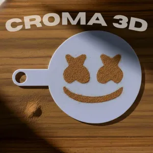 Marshmello stencil - Coffee