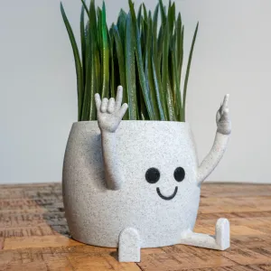 Happy Sitting Pot Rock N Roll Hand