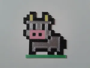 Cow 1, 8-bits, with 5 colors (multi-color by sub-object)