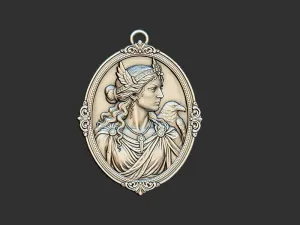 cameo of the goddess Morrigan