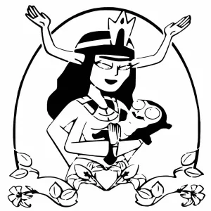 Lady Gazorpazorp stencil