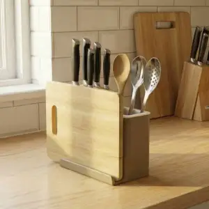 Kitchen Knife, Cutting Board and Spoon Holder