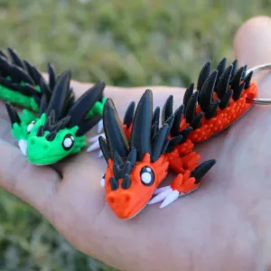 Cute flexi baby dragon decor/keychain