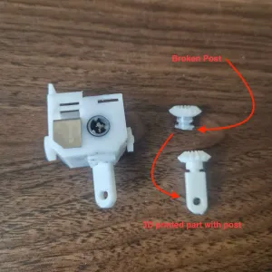 Vertical blind Post Gear Replacement