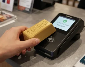 Gold bar credit card holder