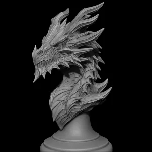 Alduin the World‑Eater from Skyrim Bust