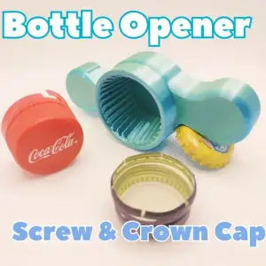 Bottle Opener - Screw Cap & Crown Cap