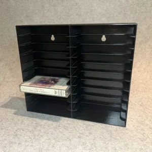 Wall stand for 20 cassette music tapes