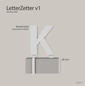 Alphabet clamp-on pantry organizer (LetterZetter v1)