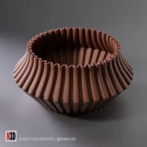 0064 A RIDGED POT