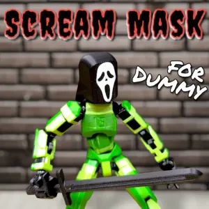 Scream Mask for Dummy13 - Halloween Accessory