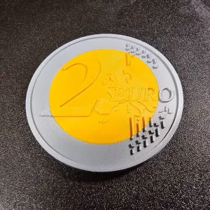2 Euro 10 cm. coin for magicians or gadget