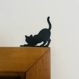 The Cat Stretching at the Door Corner