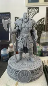 Barbarian Bear Clan Warrior with Axe