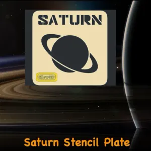 Planet Saturn Stencil Plate for Kids