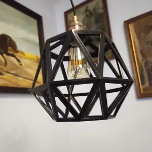 Edison light triangle lamp