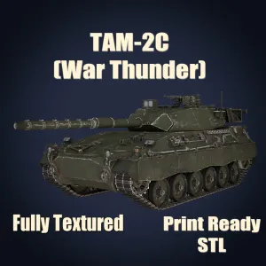 TAM 2C (War Thunder) Main Battle Tank 3D Model
