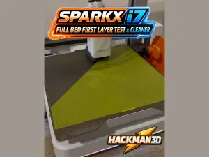 SPARKX i7 Full Bed First Layer Test (& Clean)