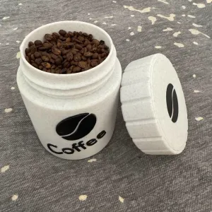 Jar with lid for storing coffee beans