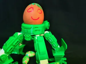 Articulated Easter Mecha Egg Bot – Flexi 4-Legged Robot
