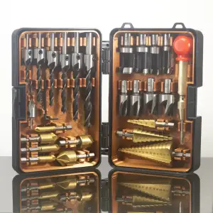 LAMPTOP 26-Pack Woodworking Chamfer Drilling Tools Sleeves