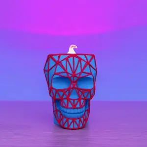 INFERNO SKULL CANDLE HOLDER