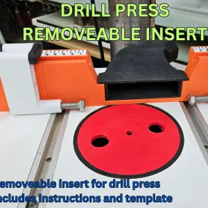 Drill press table removeable insert