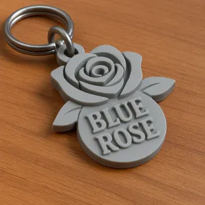 Blue Rose Keychain