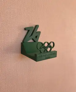 Wall Headphone Stand – Olympic-Inspired Mount with marker